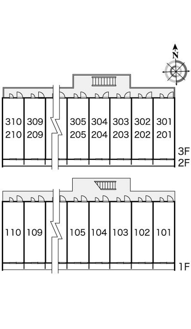 レオパレス美園 間取り配置図