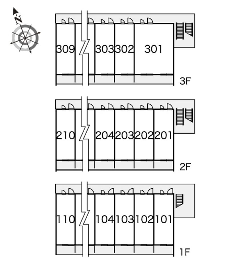 レオパレスア　ボンド 間取り配置図