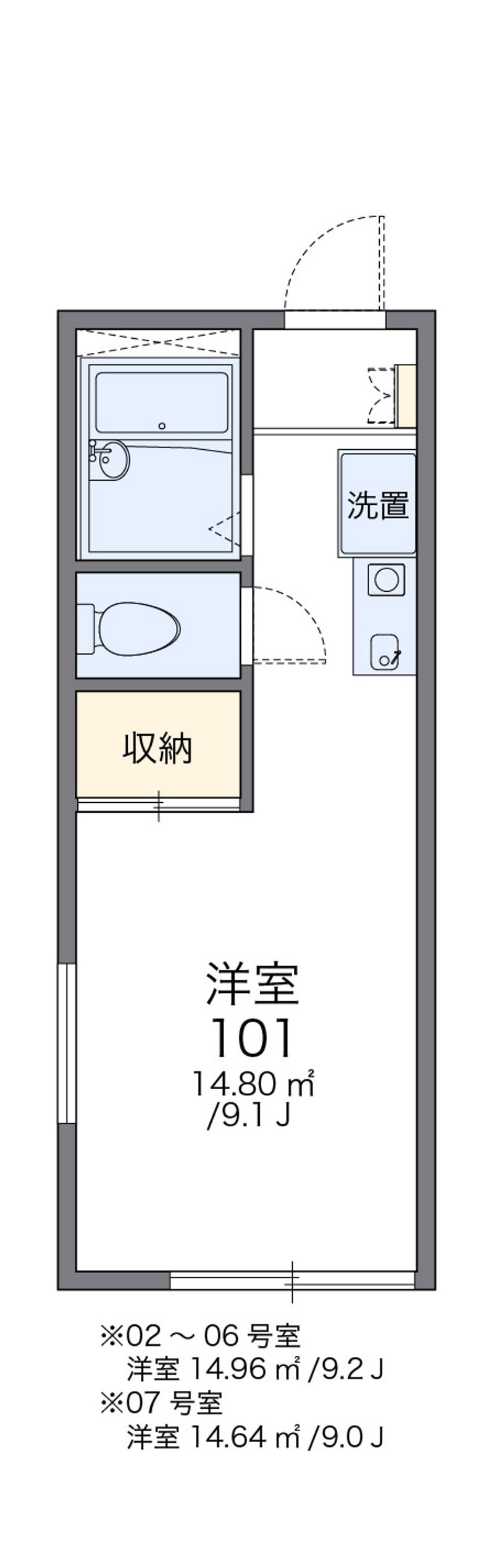 レオパレス宇佐崎Ⅰ 間取図