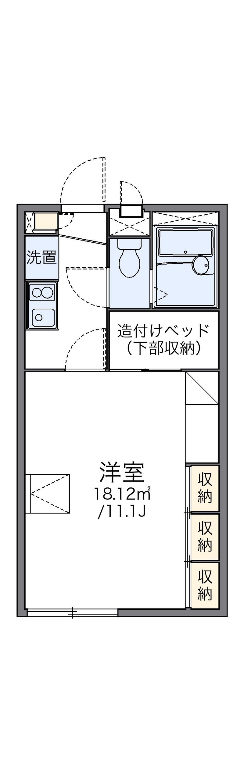 レオパレス富士 間取図