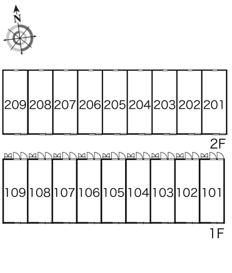 レオパレスおおしま 間取配置図