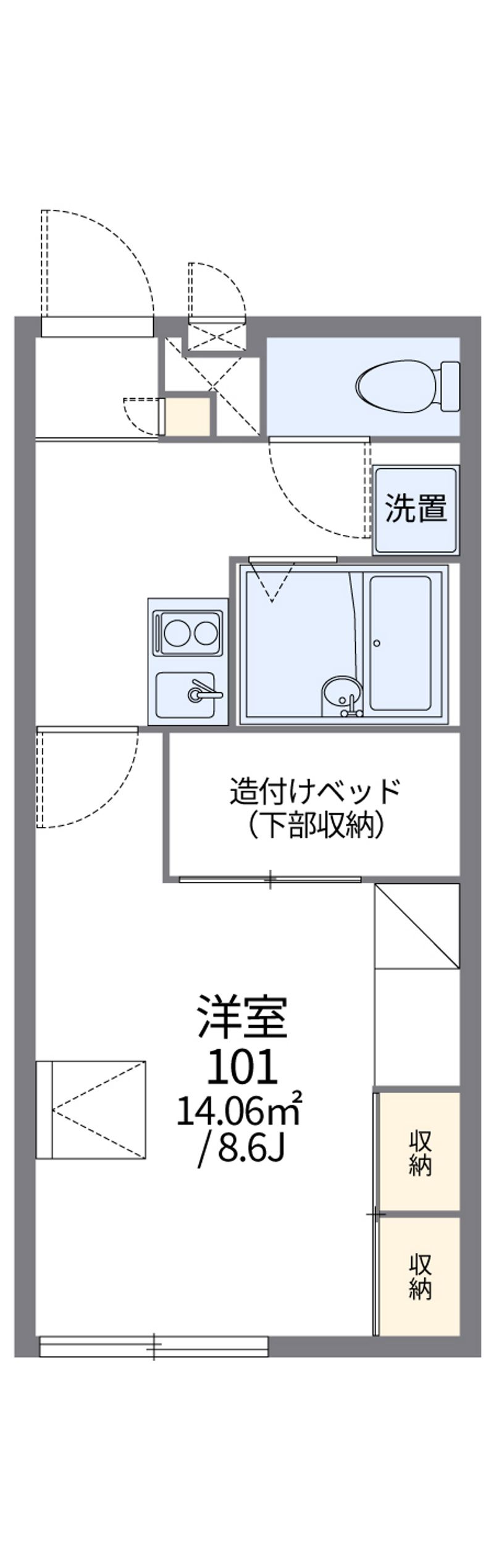 レオパレスヤングフォレストＢ 間取図