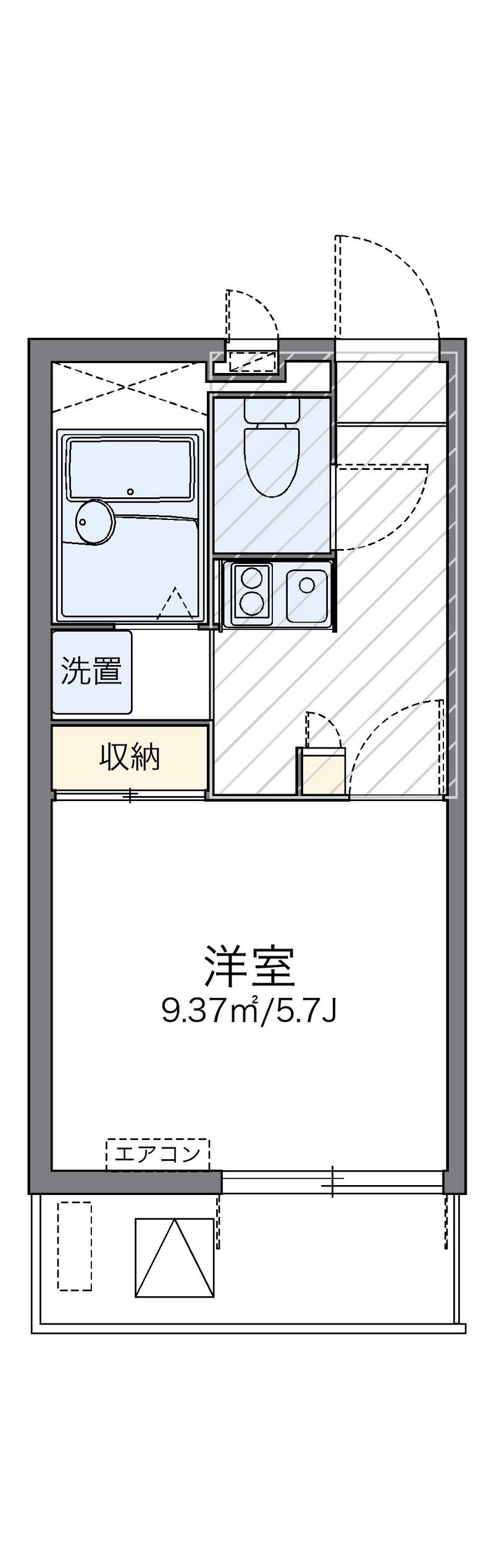 レオパレスすず 間取図