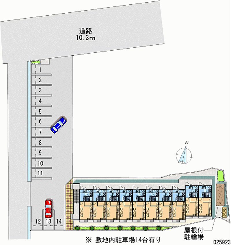 レオパレスデビュ 月極駐車場