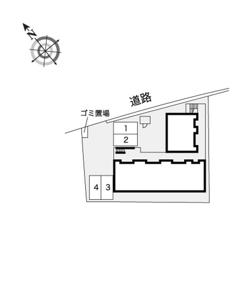 レオパレス東大路ハシモト 配置図