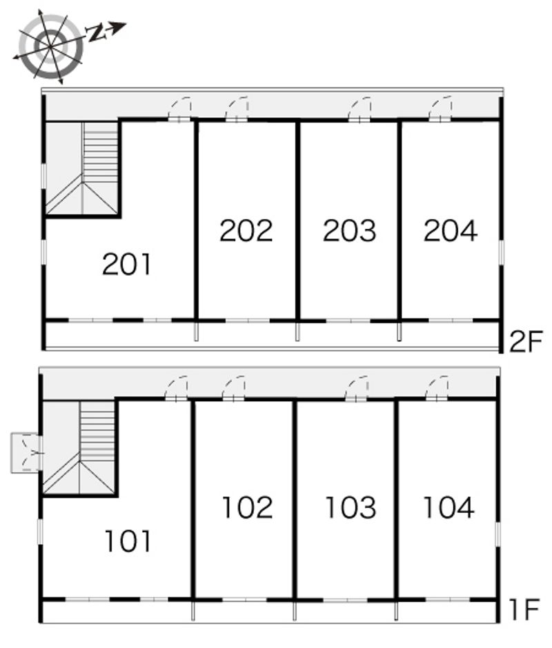 レオパレス栄新町 間取配置図