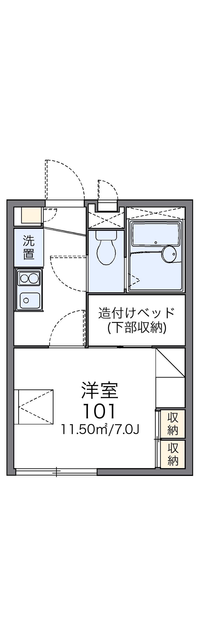 レオパレス佐座ハイツ壱番館 間取図