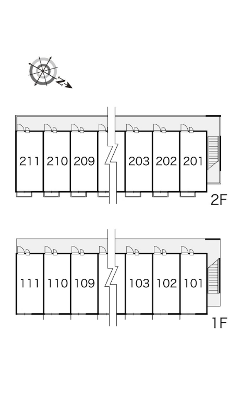 レオパレスワルツ 間取配置図