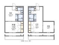 レオパレスＳＨＩＲＡＨＡＴＡⅢ 間取図