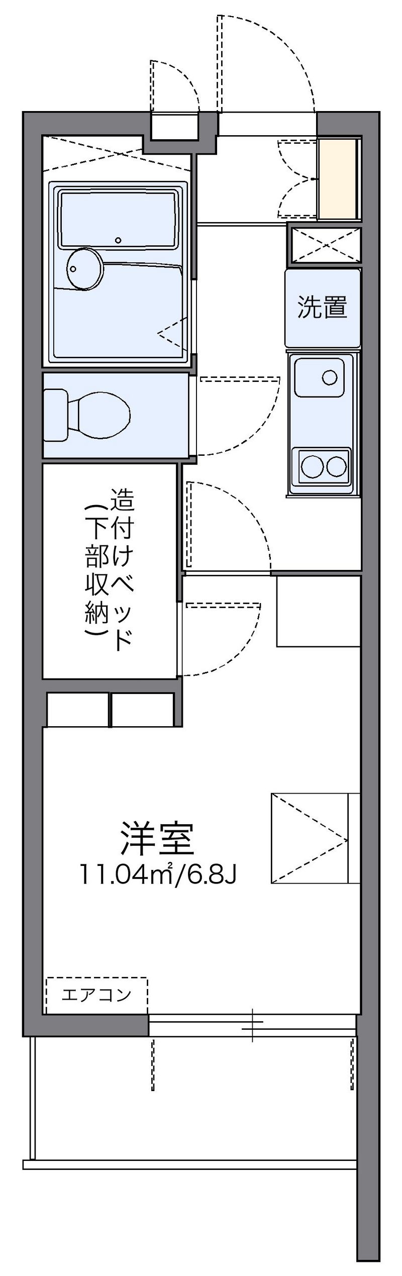 レオパレス光 間取図