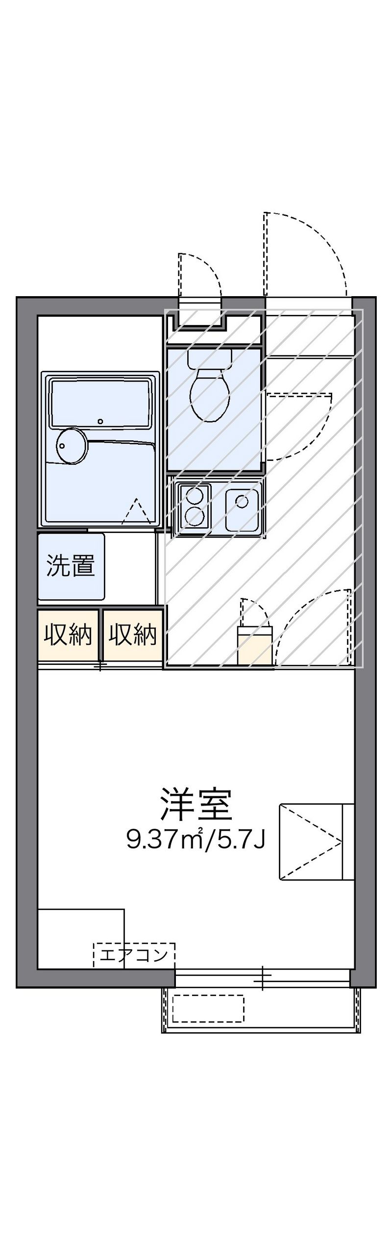 レオパレスアルカネット 間取図