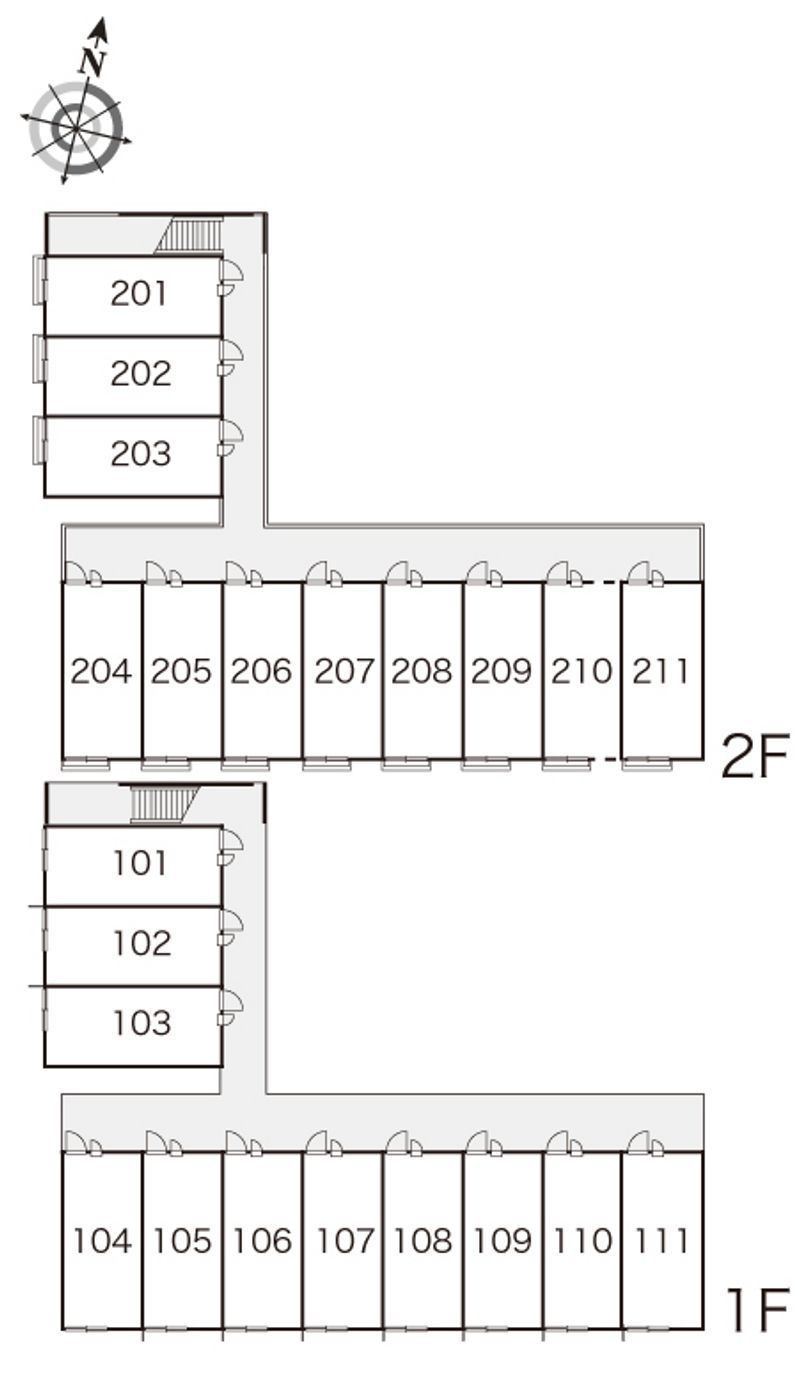 レオパレスＳ１３６ 間取配置図