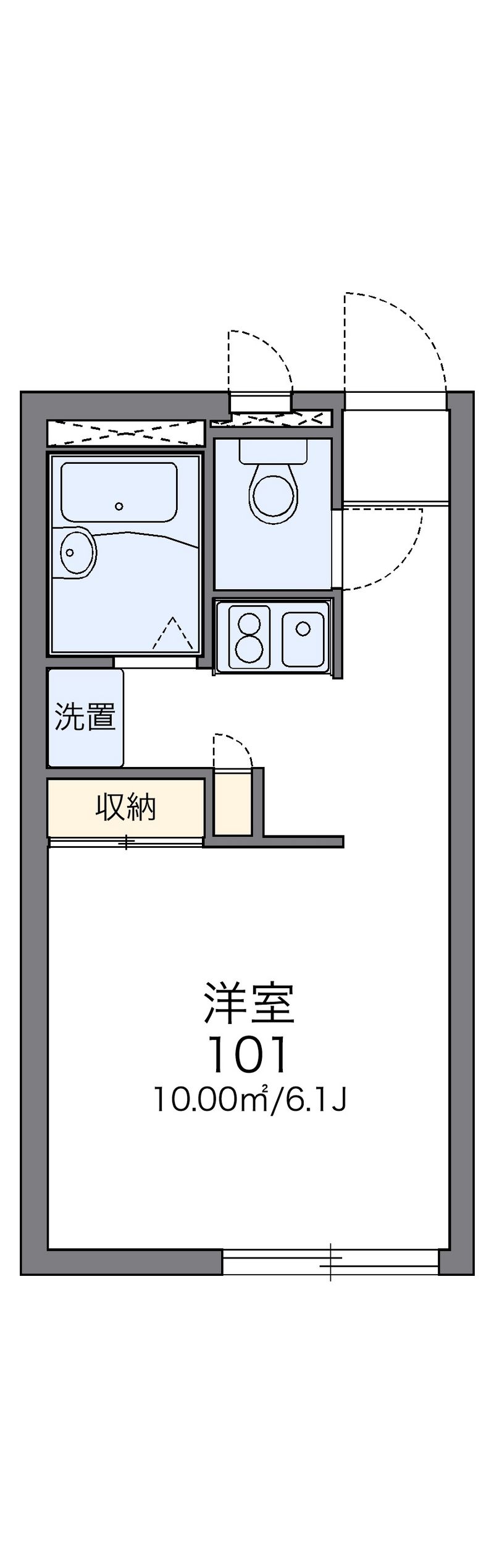 レオパレスサンハイムＡ 間取図