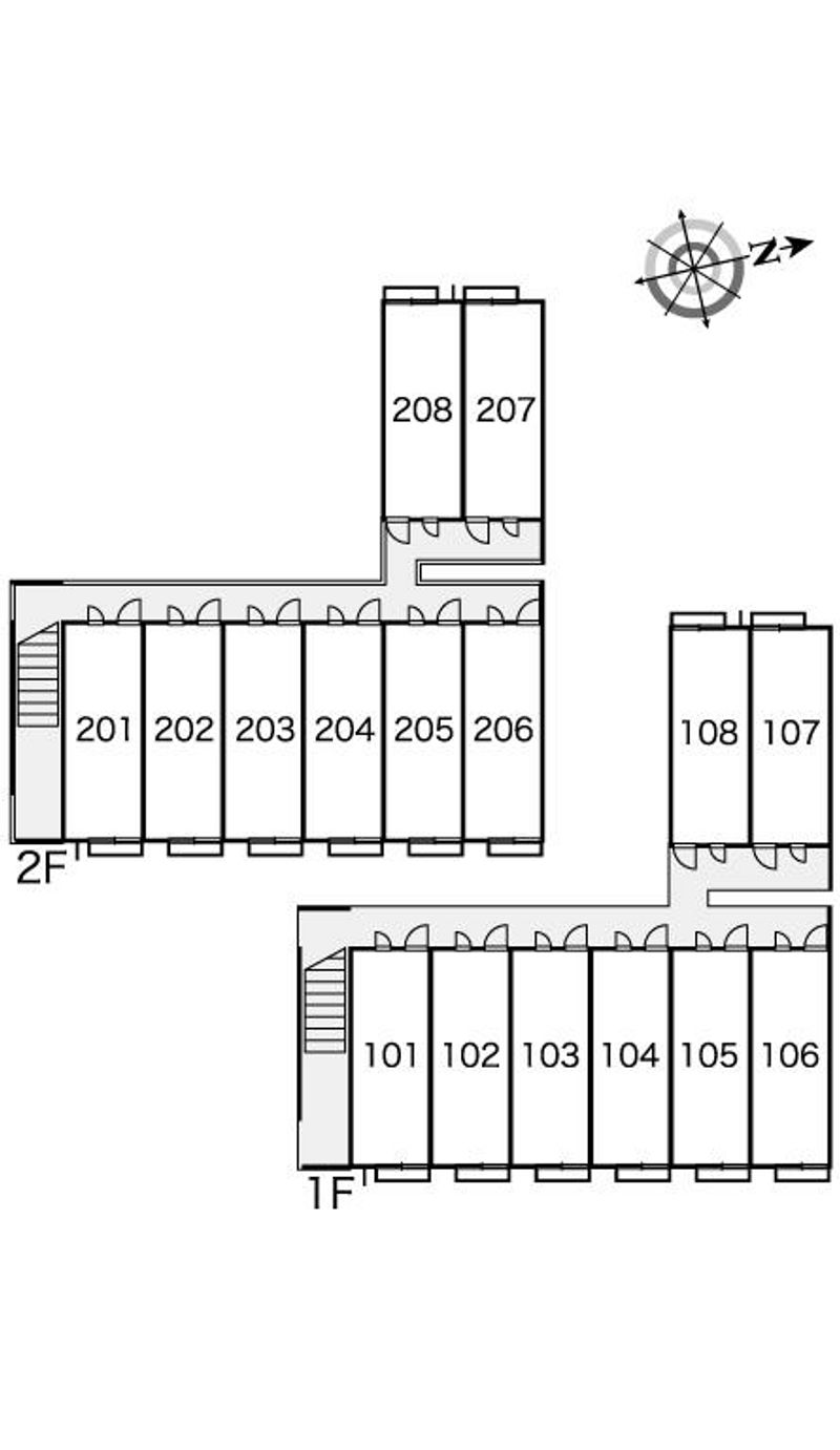 レオパレスグリューナー 間取配置図
