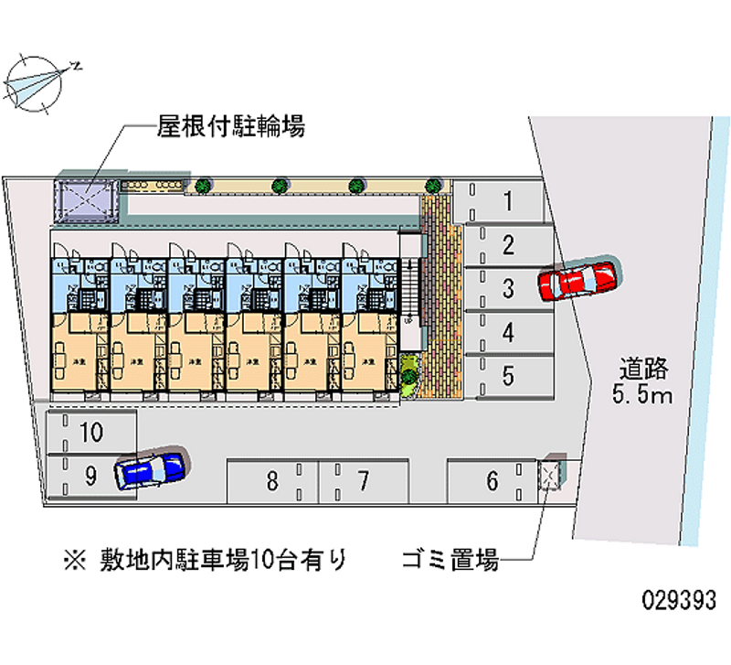 レオパレスシェリーⅠ 月極駐車場