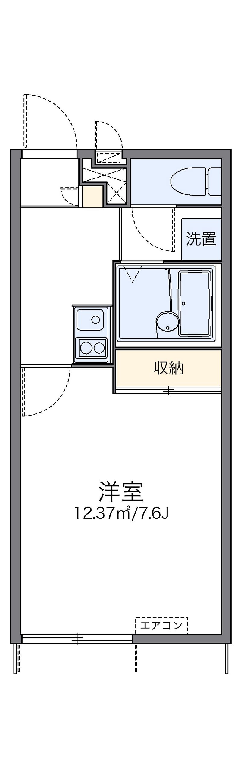 レオパレスひまわり下井沢 間取図