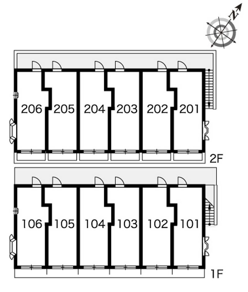 レオパレス板付Ⅱ 間取り配置図