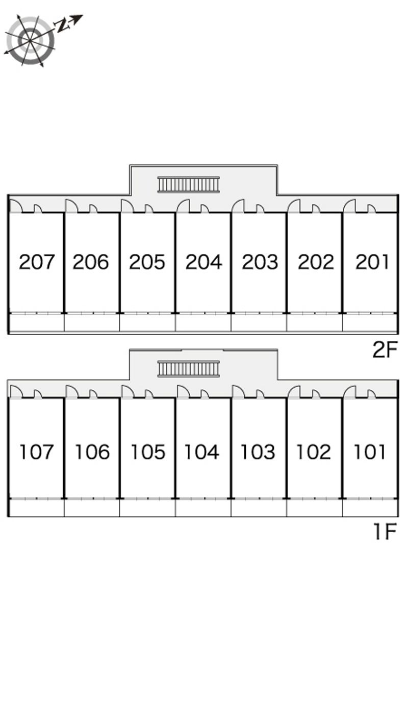 レオパレスパークサイド本城αⅡ 間取り配置図