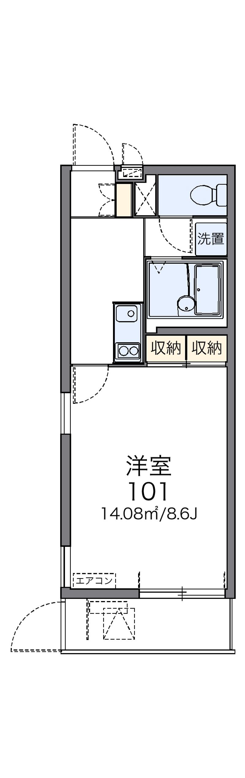 レオネクストアロマルカネハイツ 間取図