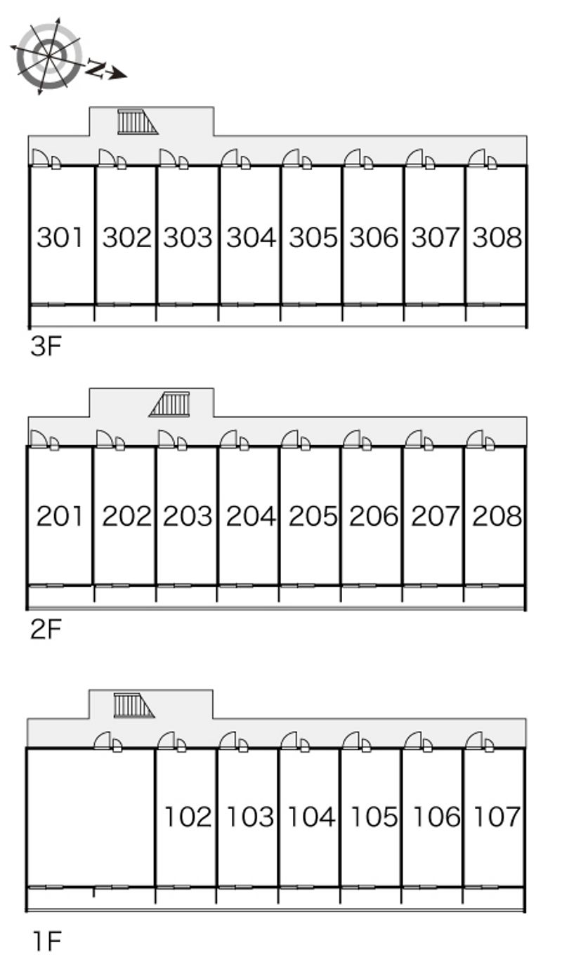 レオパレスストラーダ 間取配置図