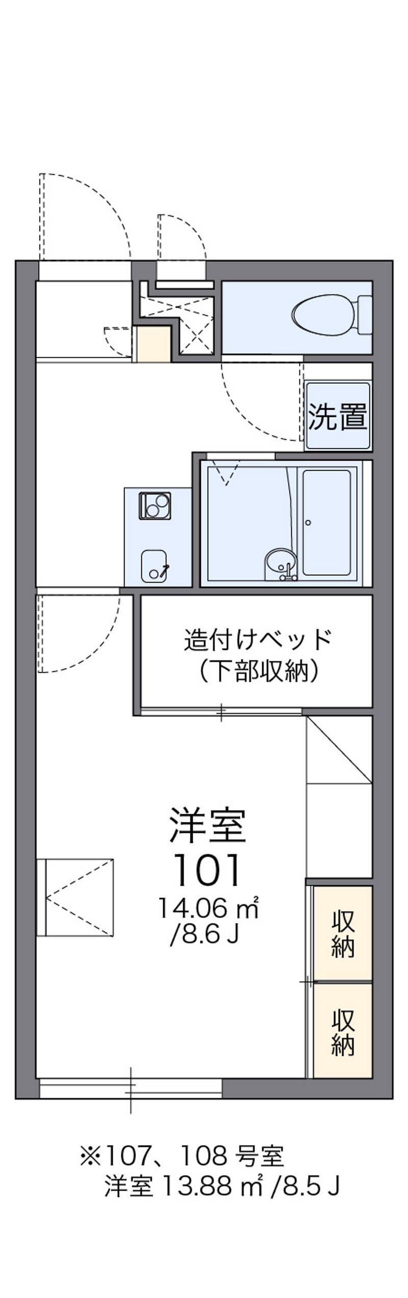 レオパレスプリマベーラ 間取図