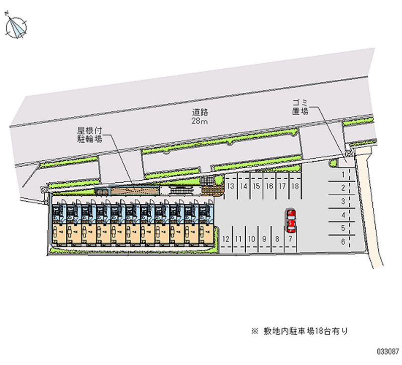 レオパレス日新大津 月極駐車場