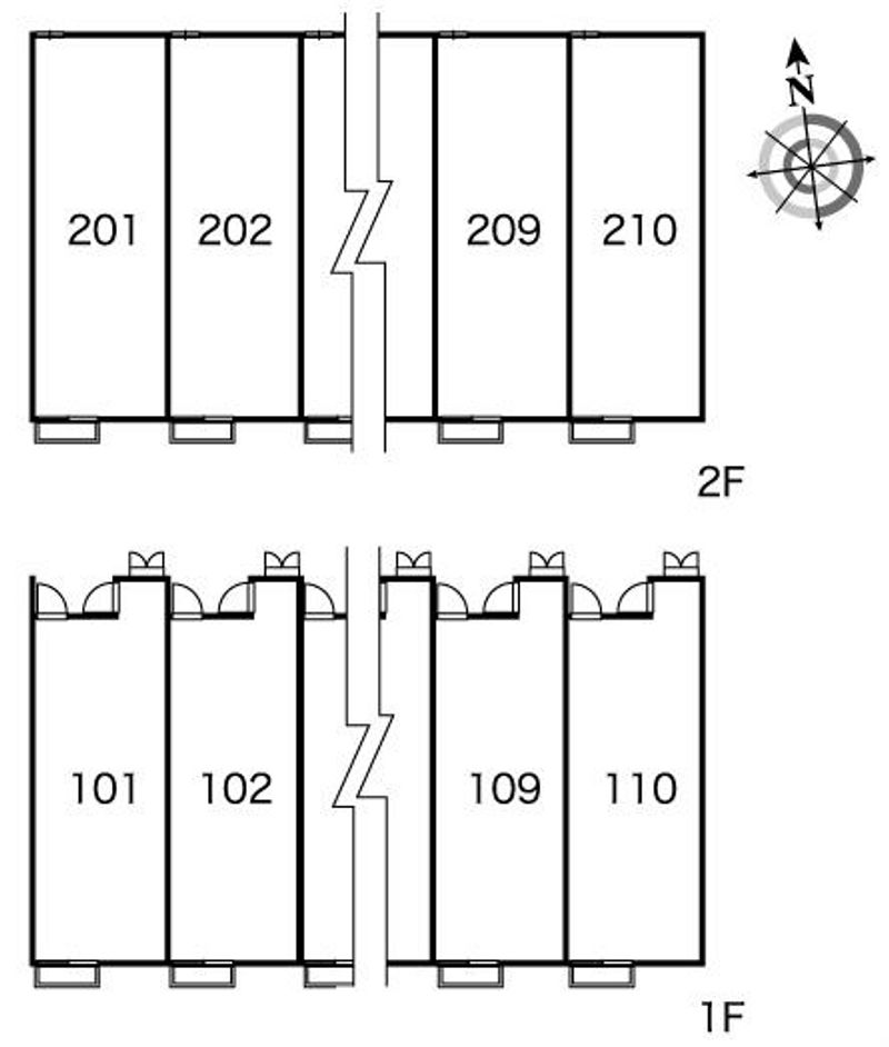 レオパレスサザンウッド 間取配置図