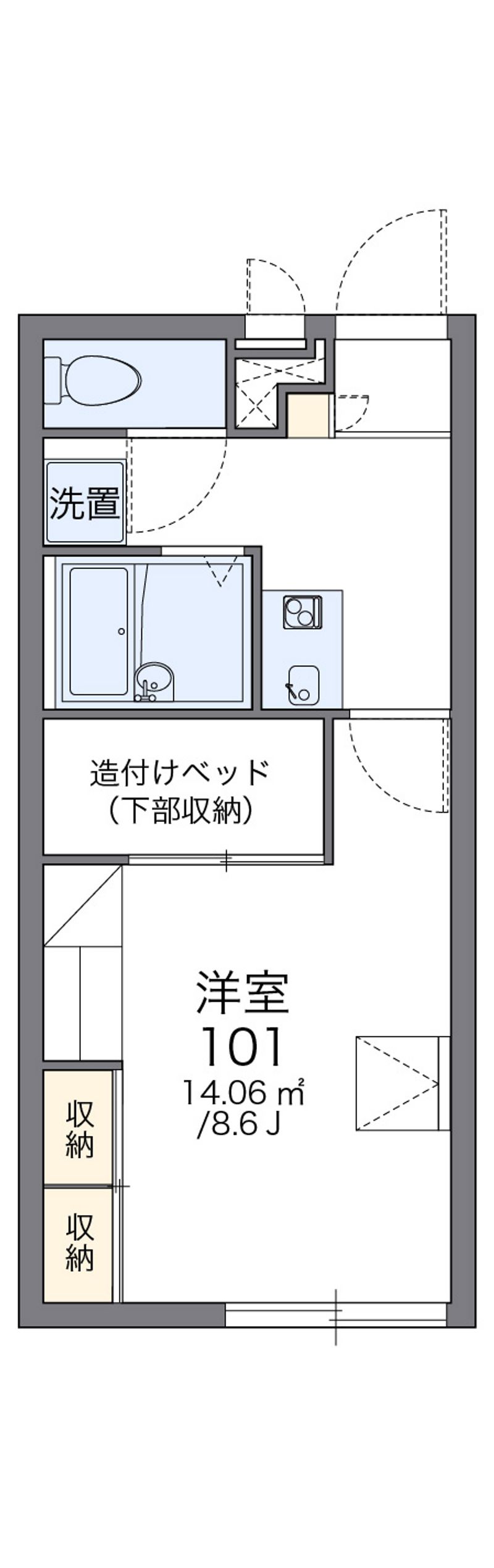レオパレスコンフォール四日市 間取図