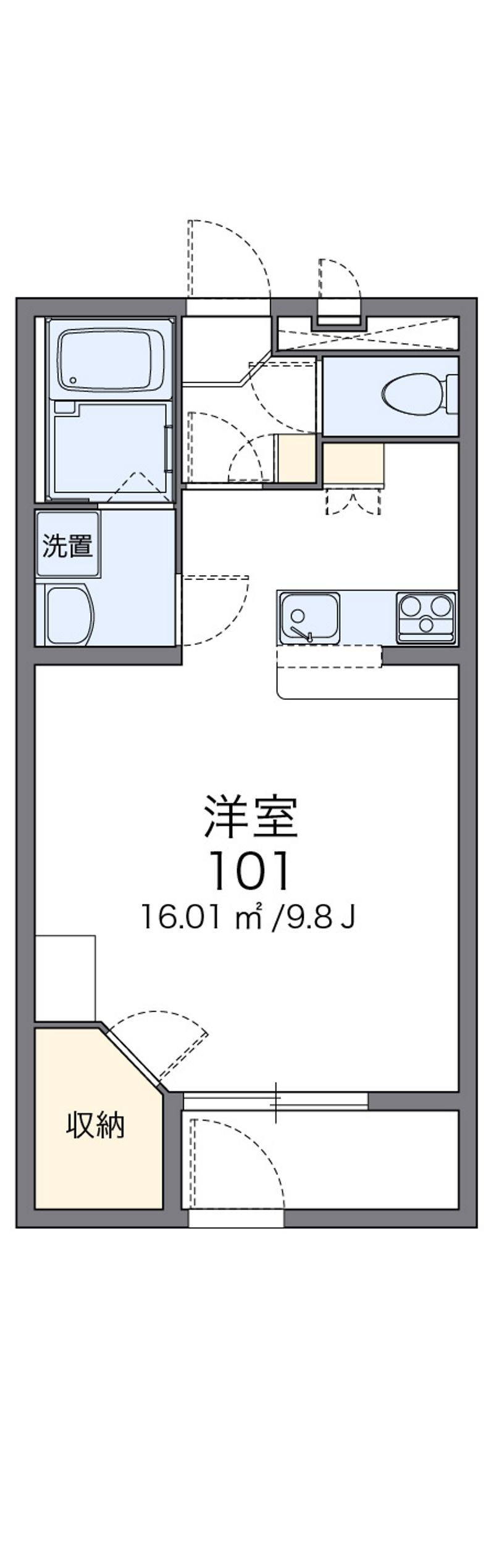 レオパレスエメラルドストーン 間取図