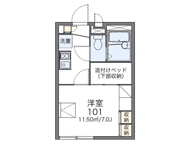 レオパレスサカエ 間取図