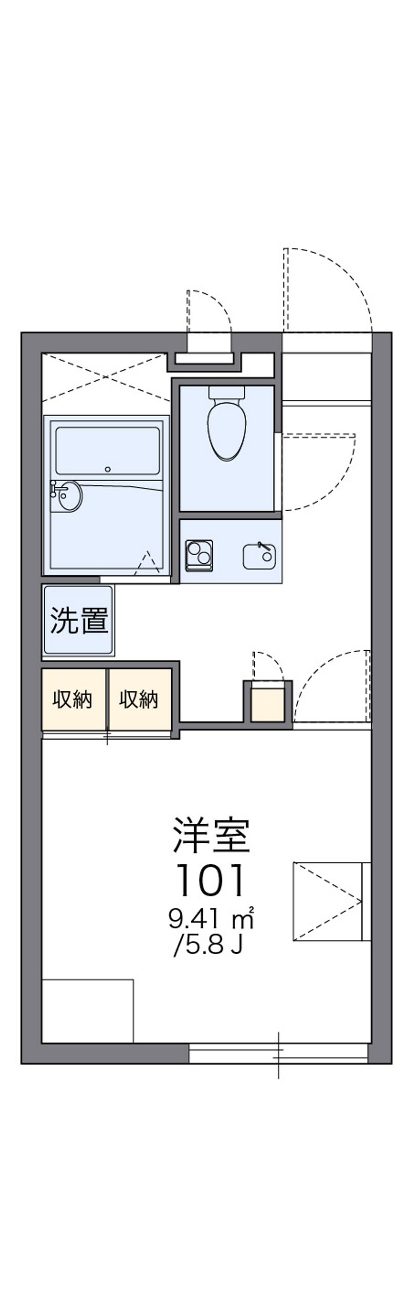 レオパレスノースブライト 間取図