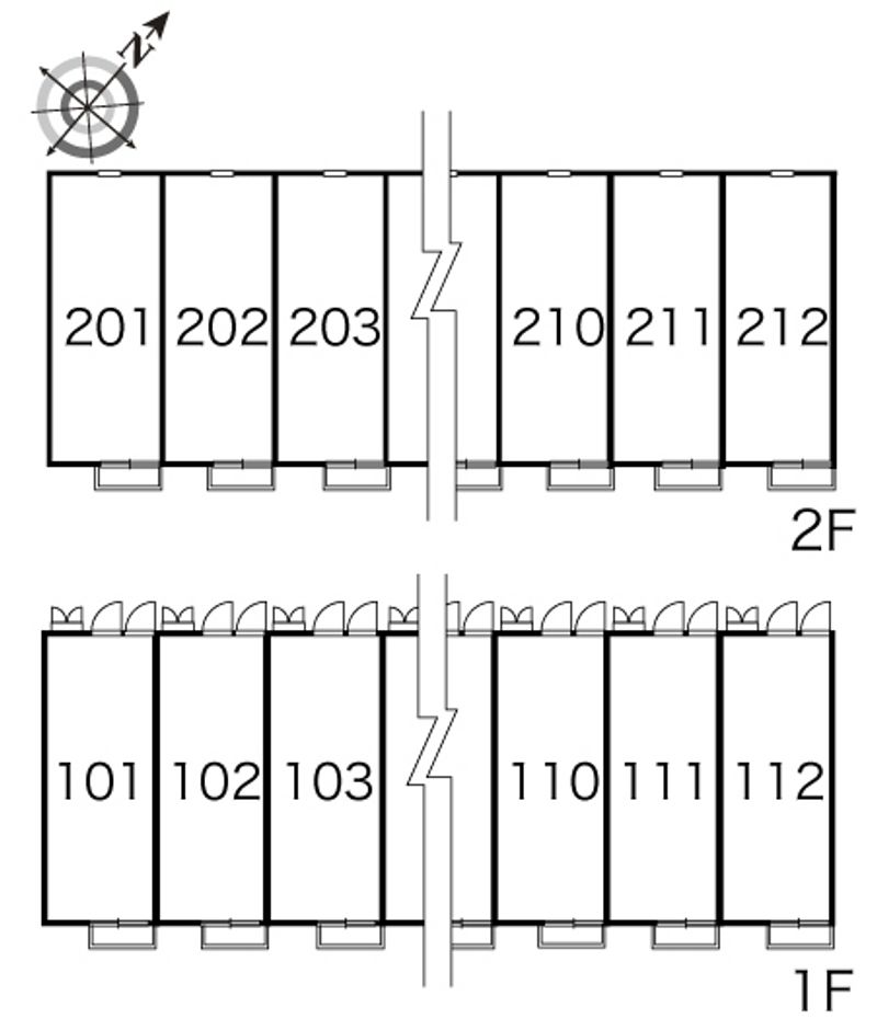 レオパレス白土 間取配置図