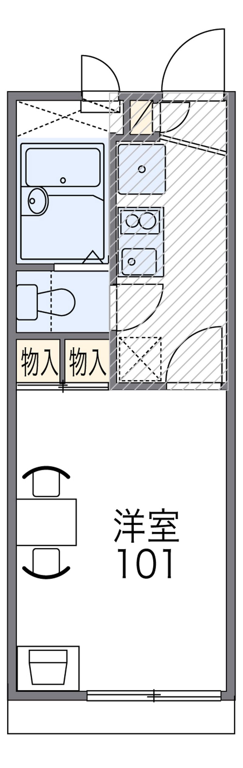レオパレスクレール福田 間取図
