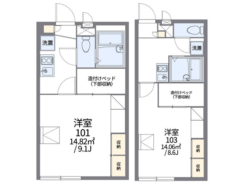 レオパレスグリーンリーフ 間取図