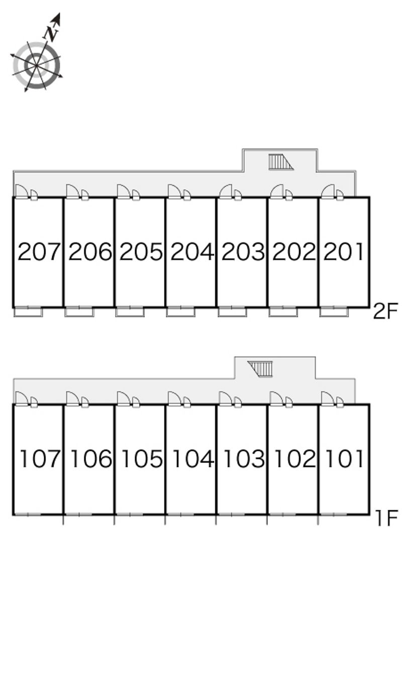 レオパレスサントオークヴィラⅡ 間取配置図