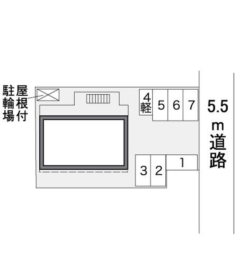 レオパレスマイルドミナミコタニ 駐車場