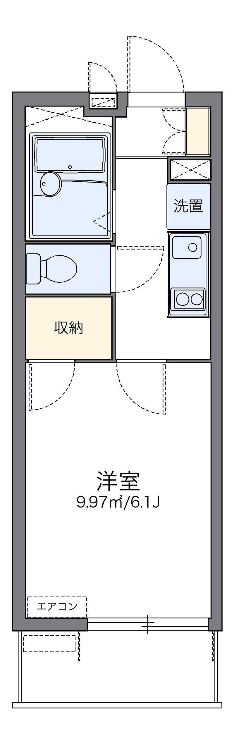 レオパレスホワイトヒルズ西生田 間取図