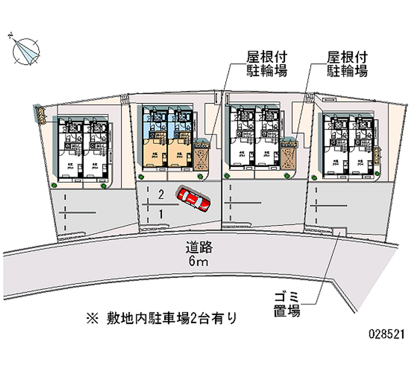 レオパレスファミールＢ 月極駐車場