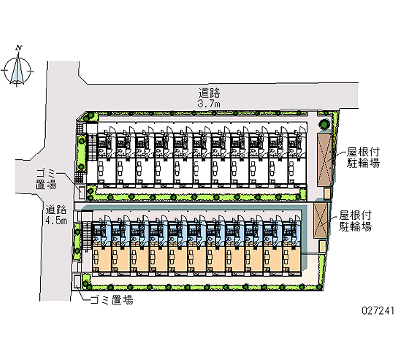 レオパレスシエナ九品寺Ⅰ 区画図