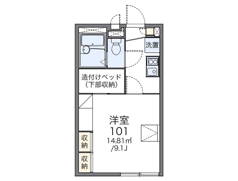 レオパレスリーザ美園 間取図