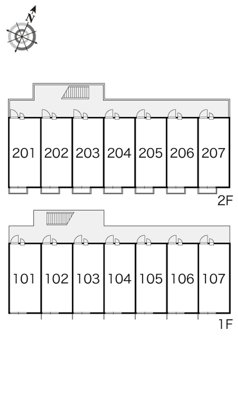 レオパレス西ノ沢 間取配置図