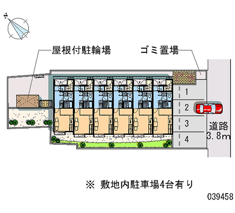 レオパレスＷＥＳＴ月見 月極駐車場