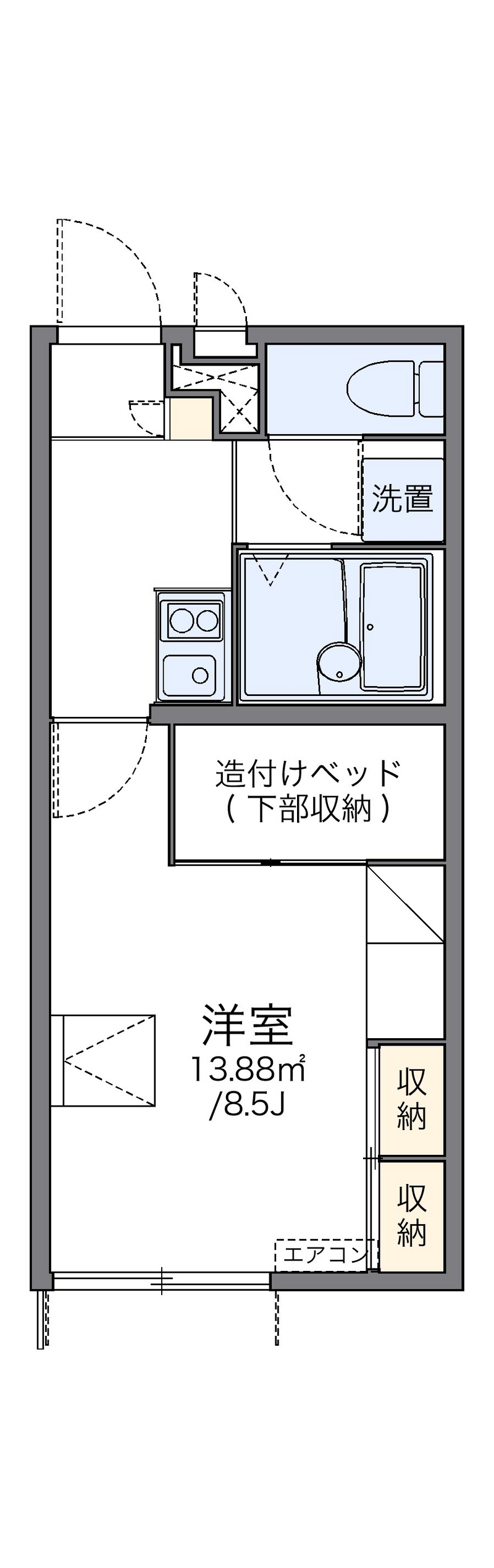 レオパレス城町 間取り