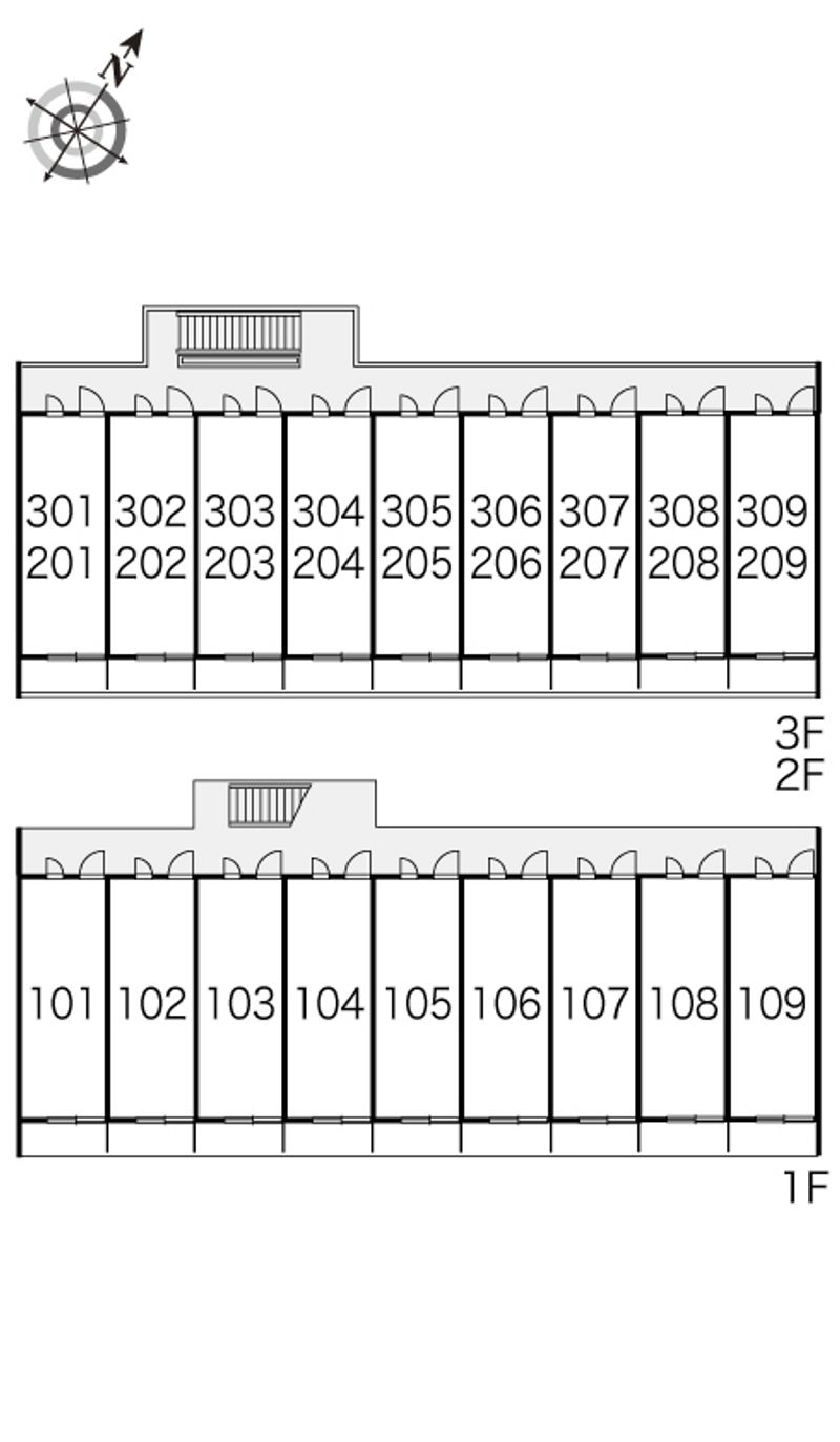 レオパレスブルファーニ 間取配置図