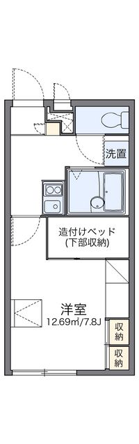 レオパレス久米東 間取り図