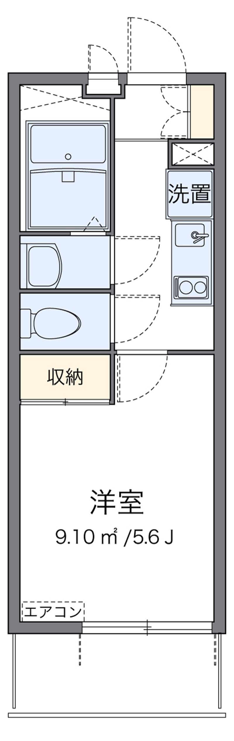 レオパレス川崎港町 間取図