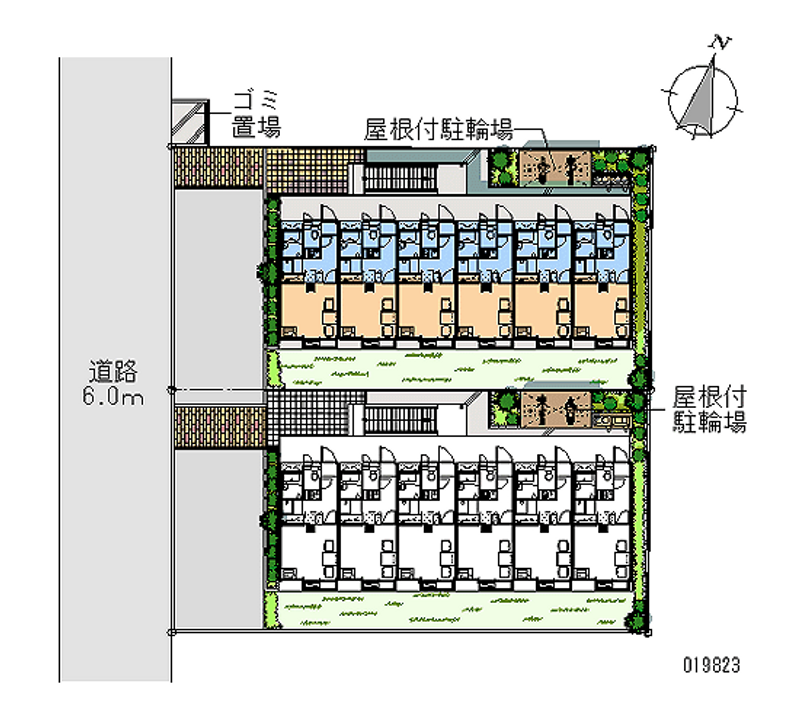 レオパレスドゥエル上用賀Ｂ 区画図