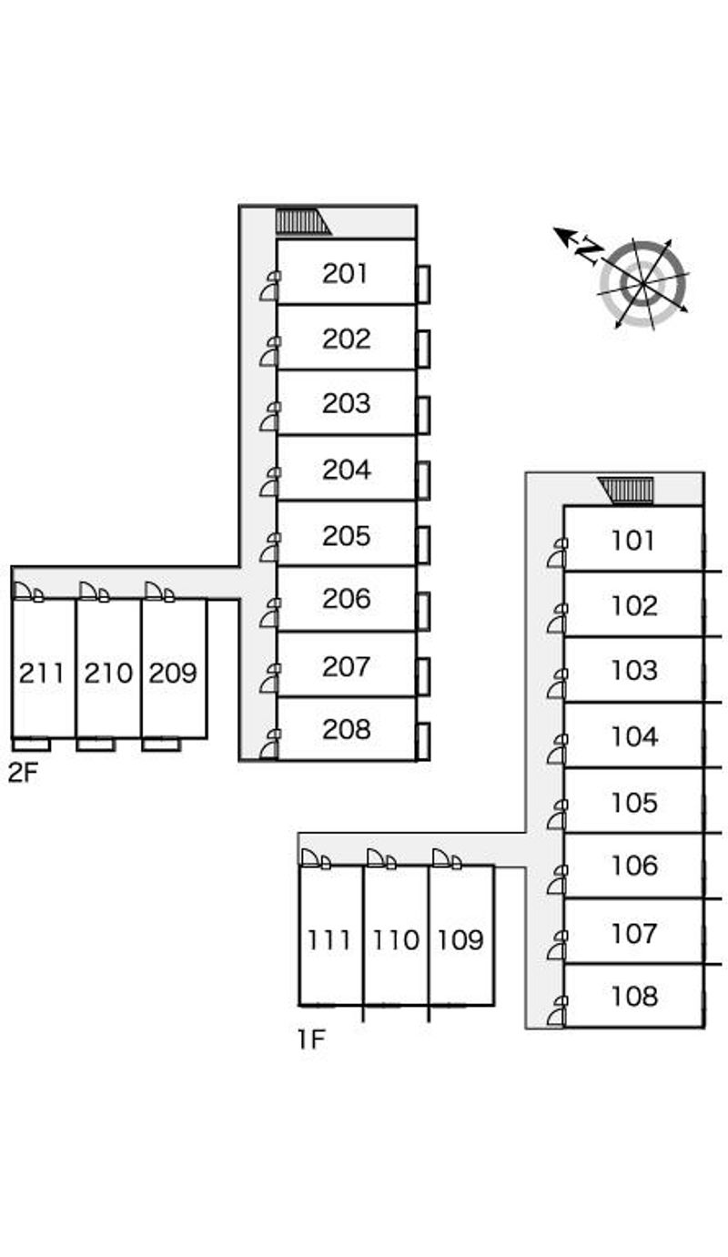 レオパレス長嶺南Ｎｏ　１ 間取配置図