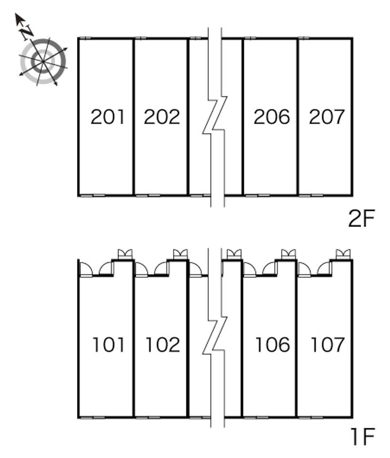 レオパレスリーベガルテン 間取り配置図