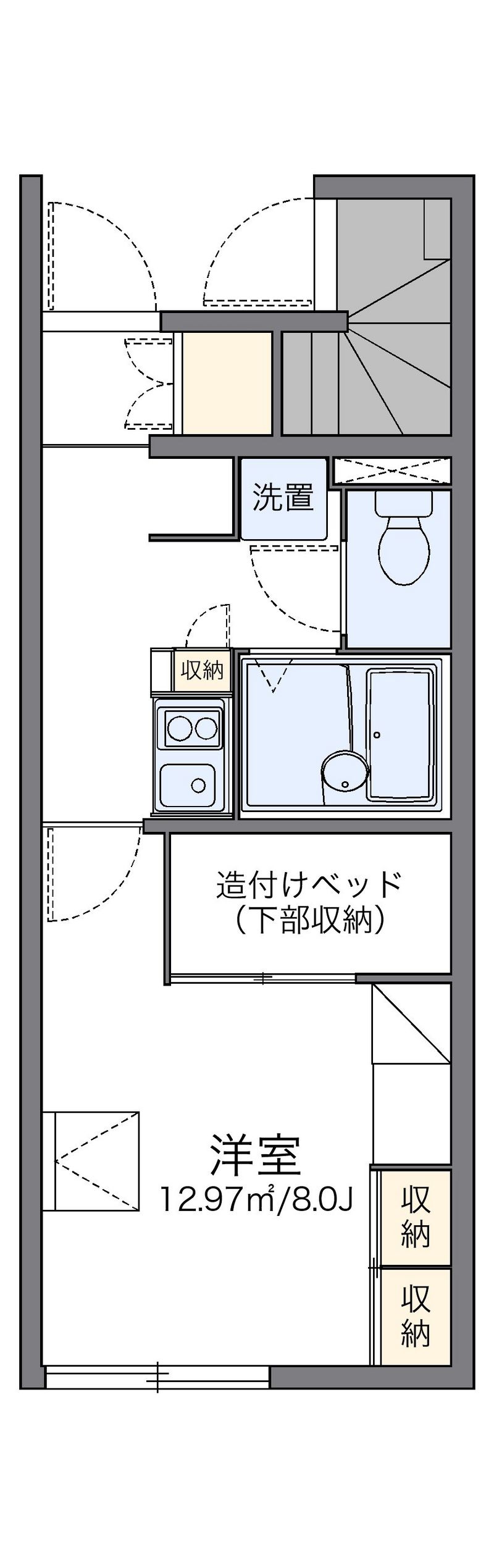 レオパレスグランディⅠ 間取図